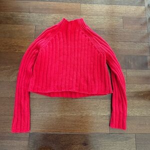 American Eagle chenille cropped sweater size medium